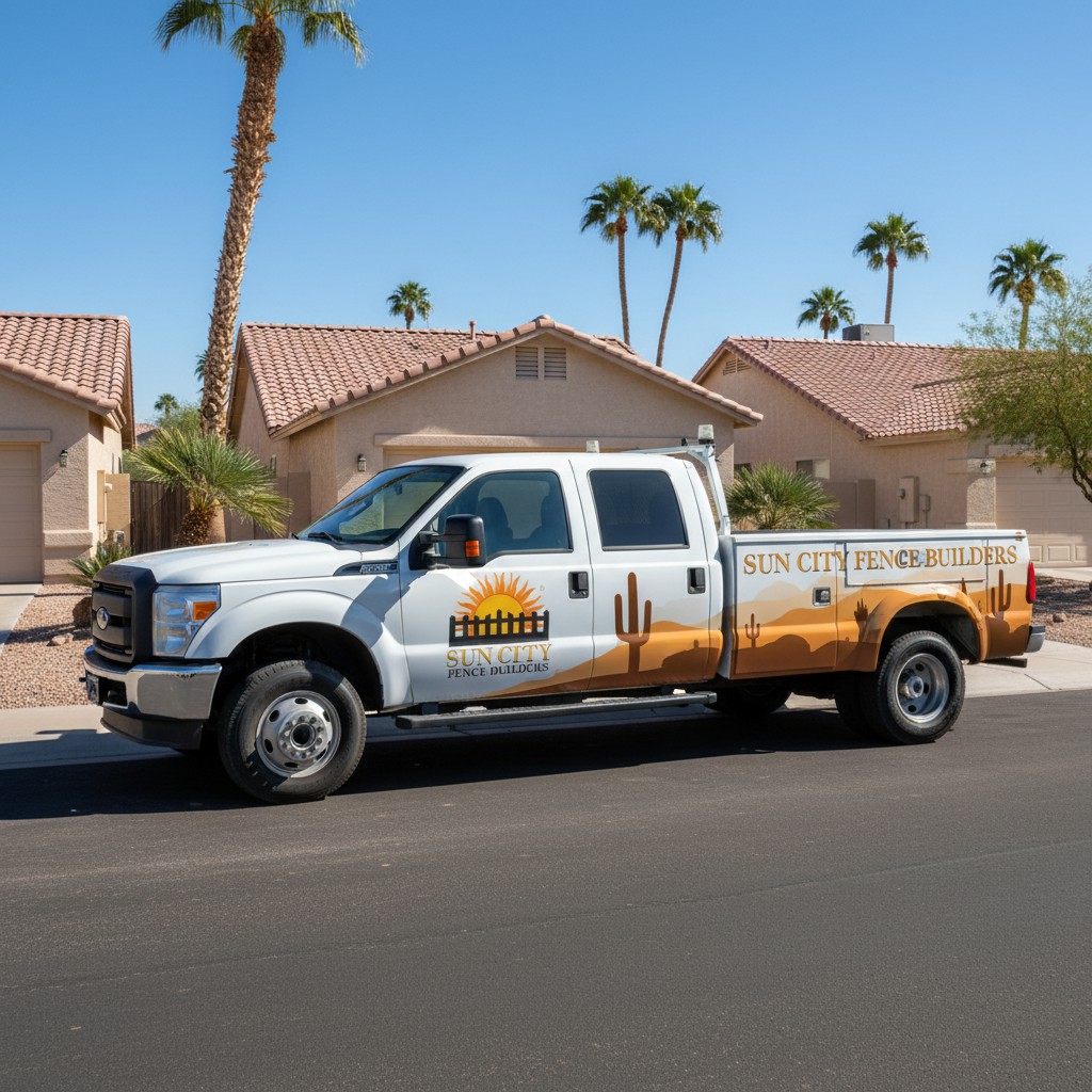 Sun City Fence Builders Work Truck